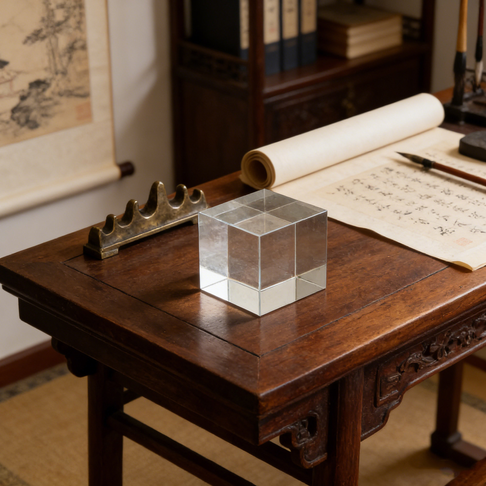 Vierkant, helder kristal, zwaa - Book Weight Glass recensie en prijs